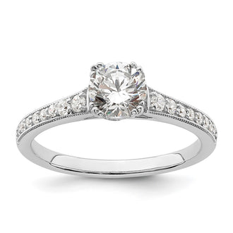 Buy 14K White Gold Semi-Mount Engagement Ring for 3/4 Carat Center - Stylish!