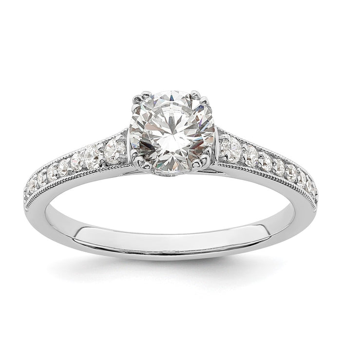 Buy 14K White Gold Semi-Mount Engagement Ring for 3/4 Carat Center - Stylish!-1