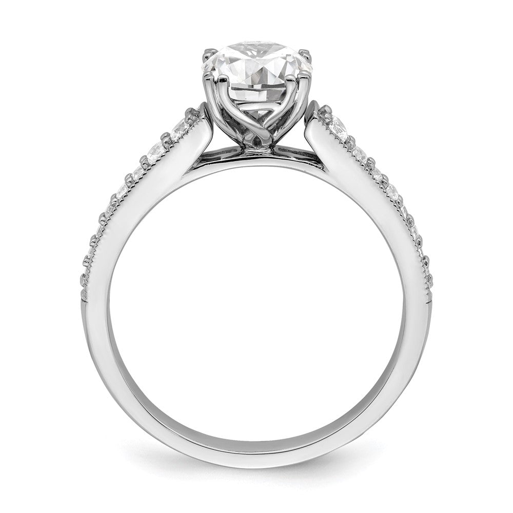 Buy 14K White Gold Semi-Mount Engagement Ring for 1 Carat Round Stone