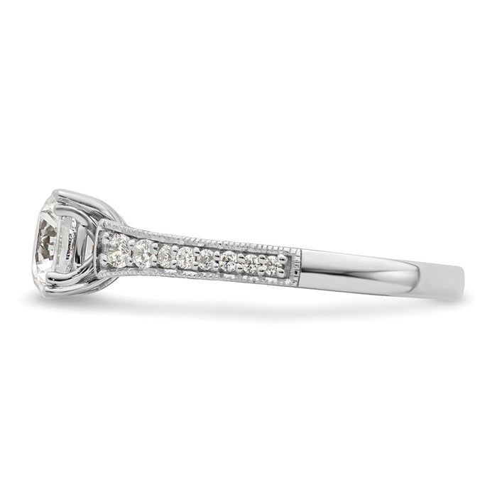 Buy 14K White Gold Semi-Mount Engagement Ring for 1 Carat Round Stone-3