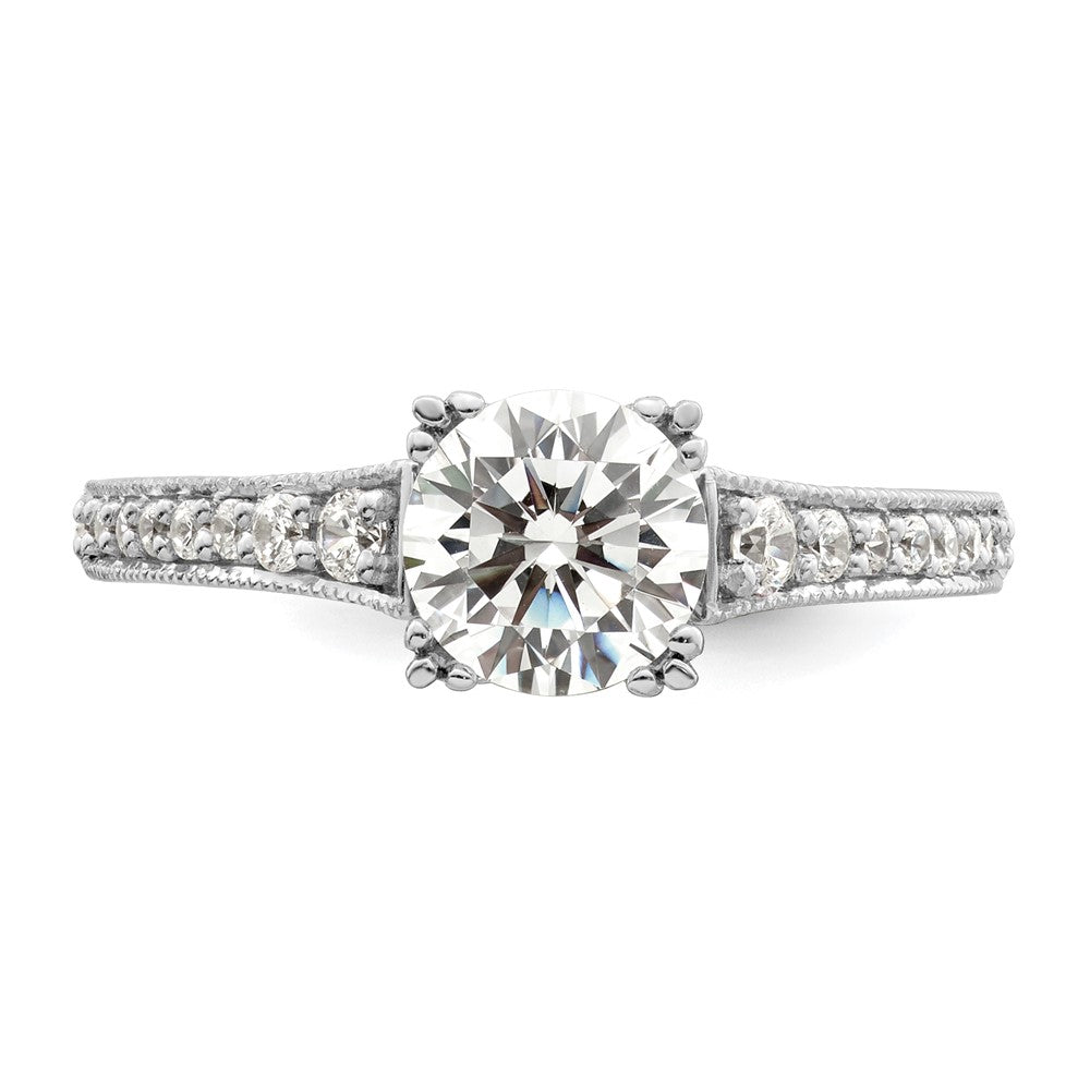 Buy 14K White Gold Semi-Mount Engagement Ring for 1 Carat Round Stone