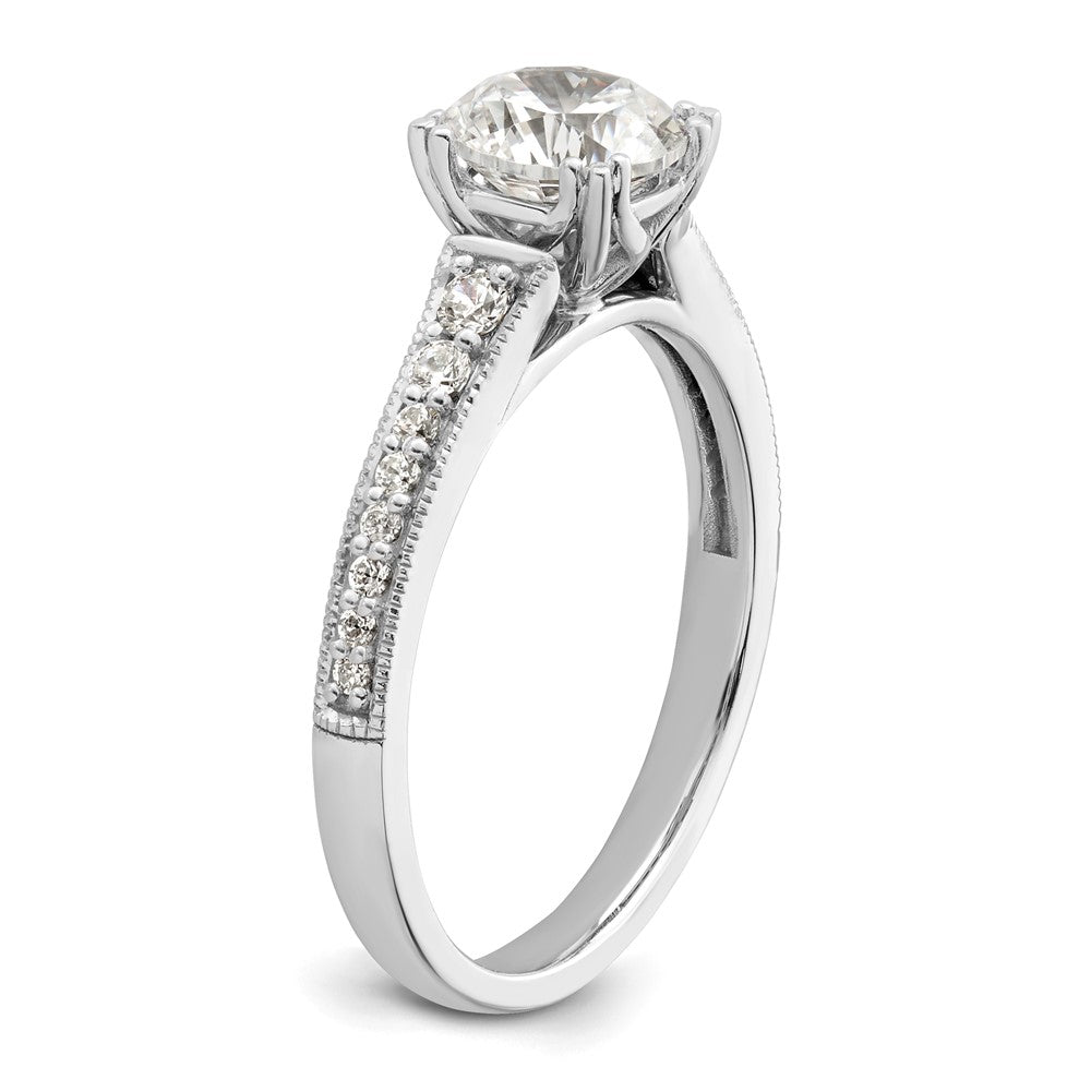 Buy 14K White Gold Semi-Mount Engagement Ring for 1 Carat Round Stone