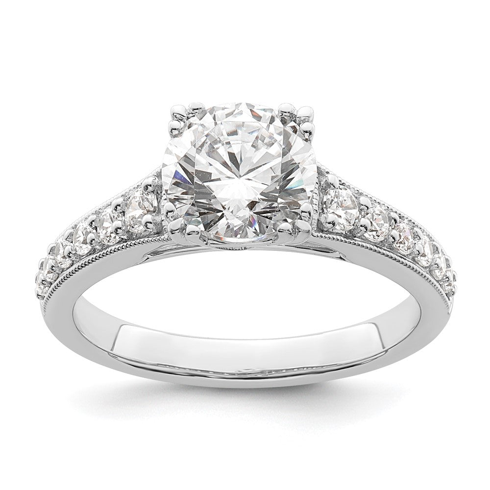 Buy 14K White Gold Semi-Mount Engagement Ring for 1.5 Carat Round Stone