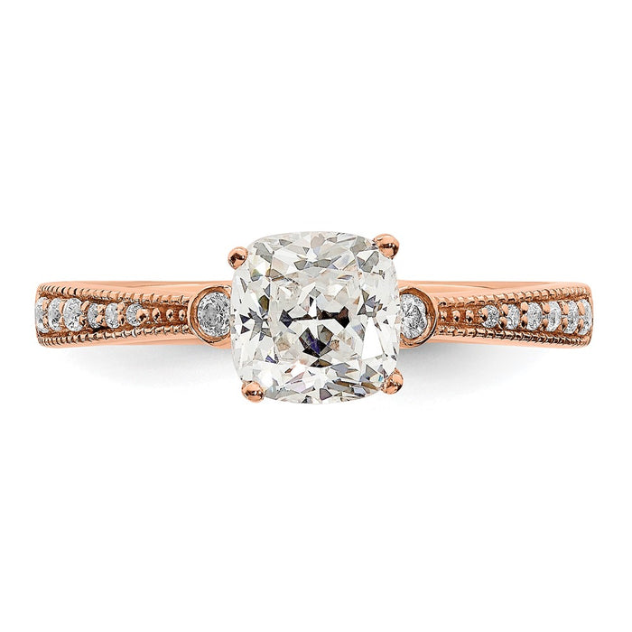 Buy Exclusive 14K Rose Gold Semi-Mount Engagement Ring for 1 Carat Stone-4
