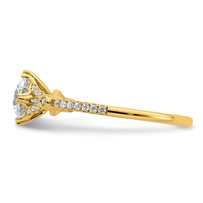Buy Exclusive 14K Gold Semi-Mount Engagement Ring for 3/4 Carat Center-3
