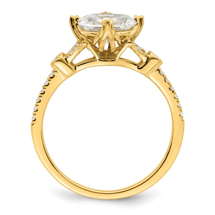 Buy 14K Gold Semi-Mount Engagement Ring for 1 Carat Oval - Stylish Value!-2