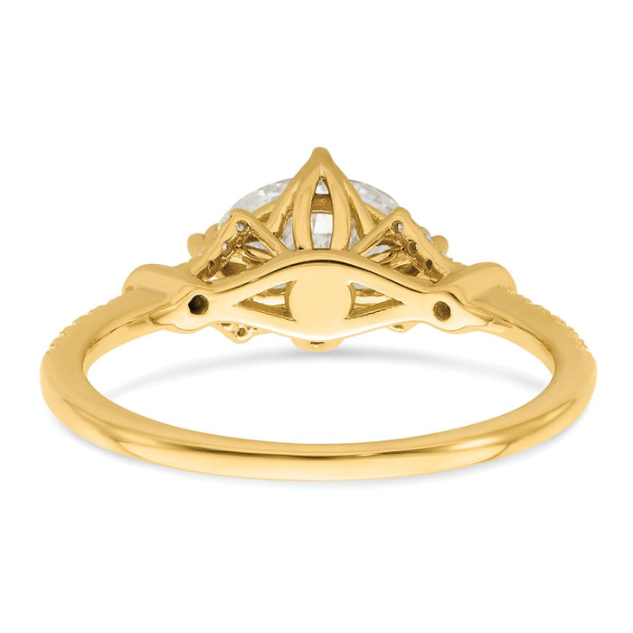 Buy 14K Gold Semi-Mount Engagement Ring for 1 Carat Oval - Stylish Value!-5