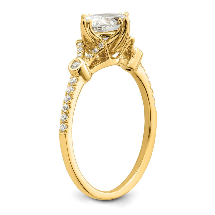 Buy 14K Gold Semi-Mount Engagement Ring for 1 Carat Oval - Stylish Value!-6