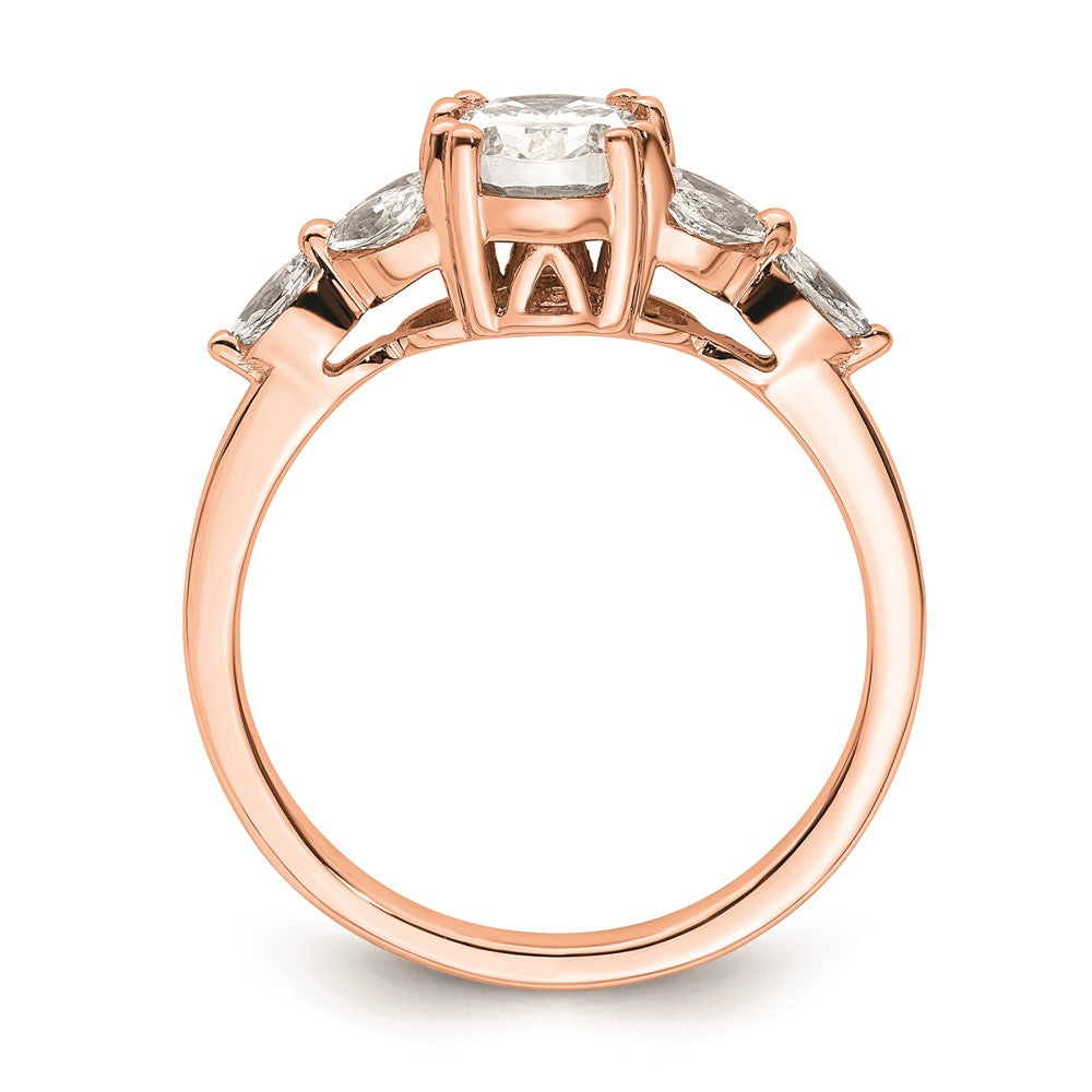 Buy Exclusive 14K Rose Gold Semi-Mount Engagement Ring, 1 Carat Oval & Diamonds