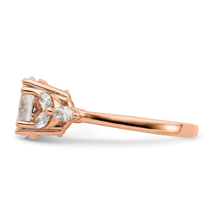 Buy Exclusive 14K Rose Gold Engagement Ring Semi-Mount for 1.5 Carat Oval-3