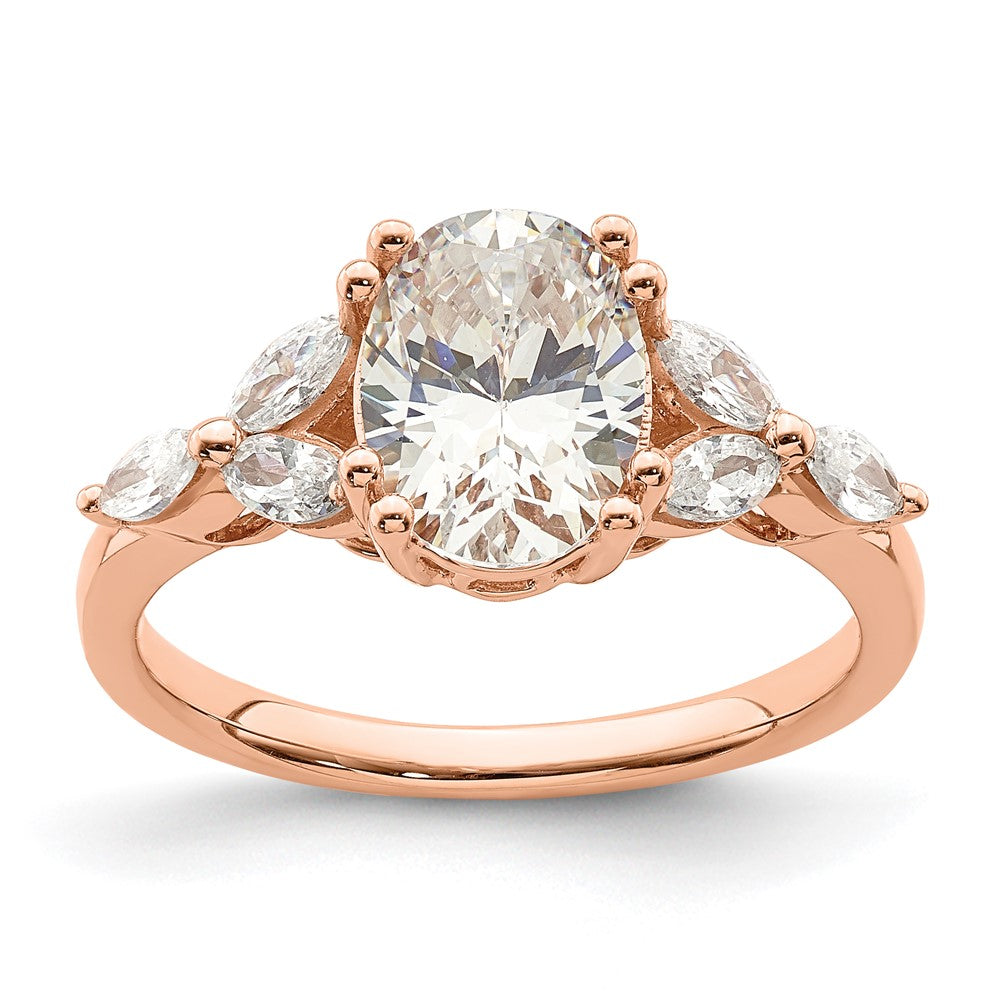 Buy Exclusive 14K Rose Gold Engagement Ring Semi-Mount for 1.5 Carat Oval