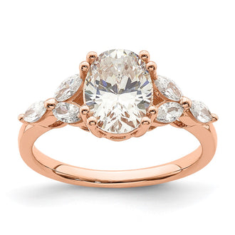 Buy Exclusive 14K Rose Gold Engagement Ring Semi-Mount for 1.5 Carat Oval