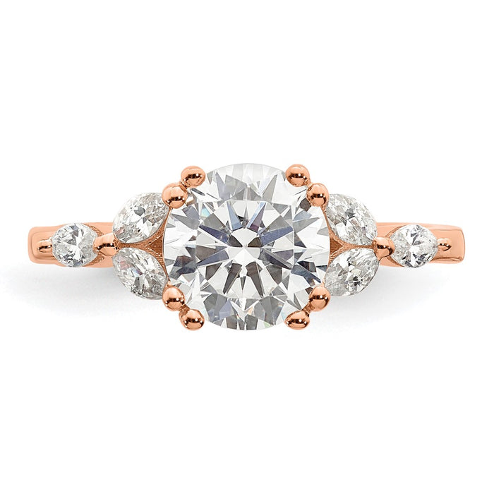 Buy 14K Rose Gold Semi-Mount Engagement Ring, 1.5 Carat Stylish Design-4