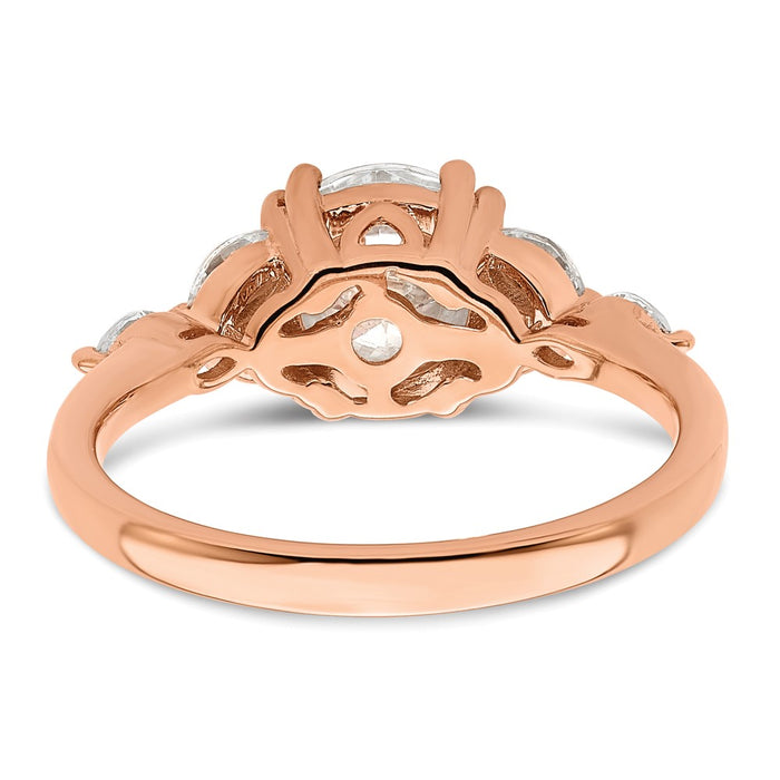 Buy 14K Rose Gold Semi-Mount Engagement Ring, 1.5 Carat Stylish Design-5