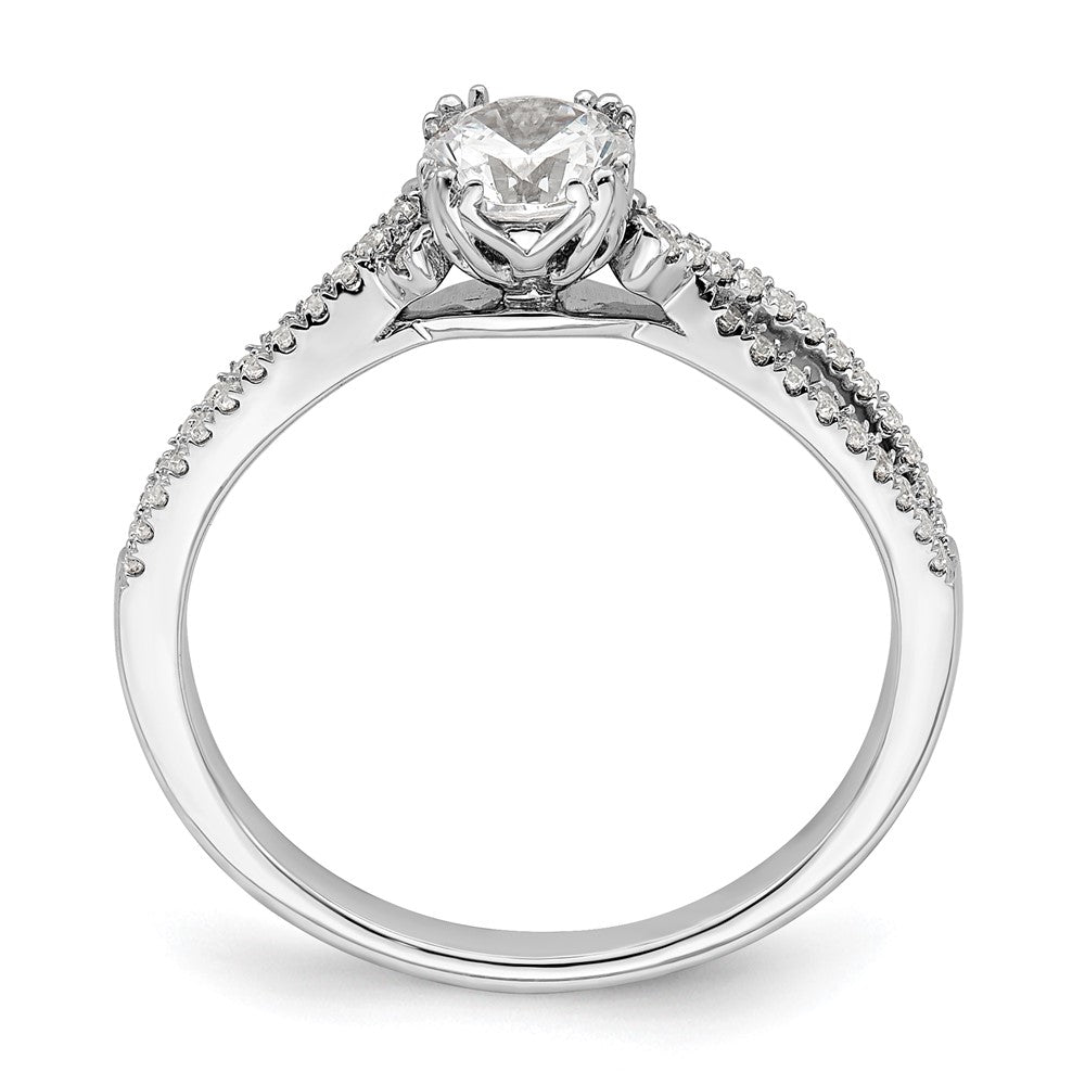 Buy Exclusive 14K White Gold Criss-Cross Engagement Ring for 1/2 Carat Center