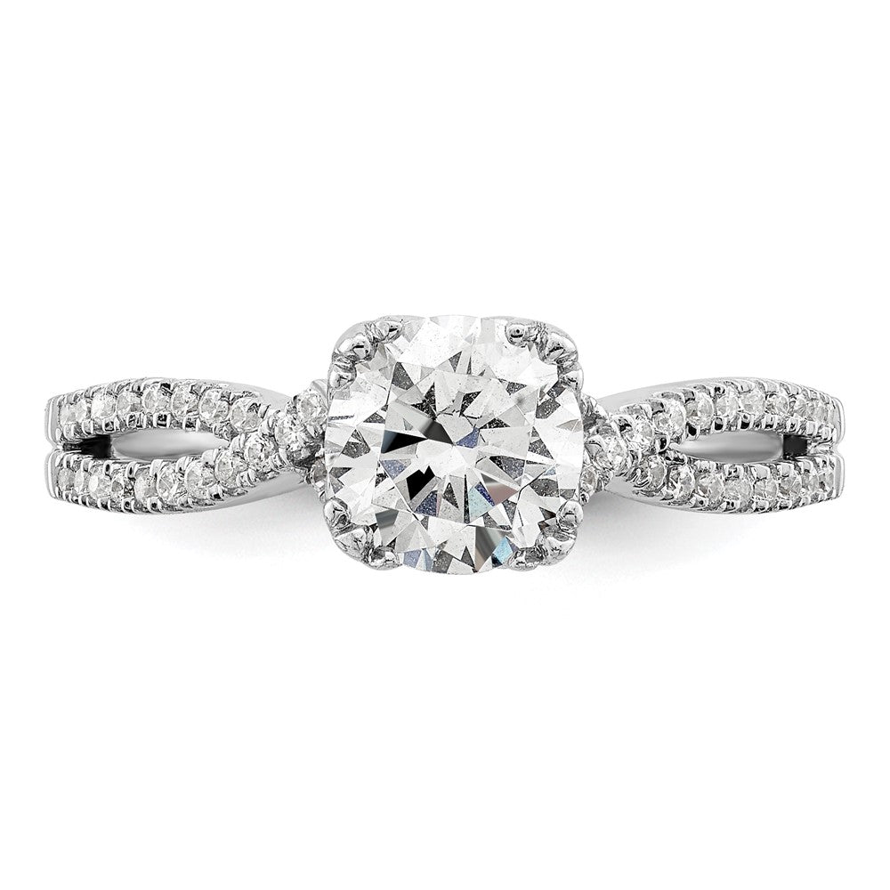 Buy Exclusive 14K White Gold Criss-Cross Engagement Ring Semi-Mount for 1 Carat