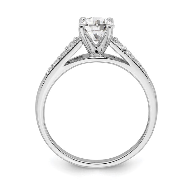 14K White Gold Semi-Mount Engagement Ring for 1 Carat Stone - Style GR1-1034791