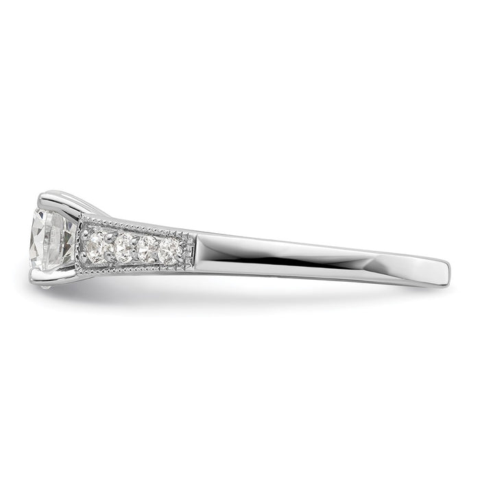 Buy Stylish 14K White Gold Semi-Mount Engagement Ring for 1 Carat Stone-3