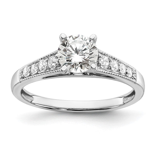14K White Gold Semi-Mount Engagement Ring for 1 Carat Stone - Style GR1-1034791
