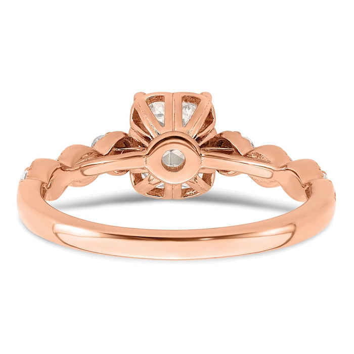 Buy Stylish 14k Rose Gold Semi-Mount Engagement Ring for 1 Carat Emerald-Cut-5
