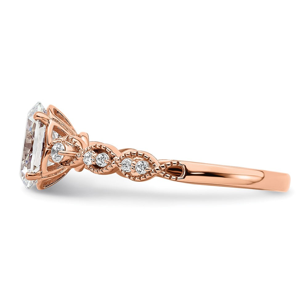 Buy Exclusive 14K Rose Gold Semi-Mount Engagement Ring for 1 Carat Oval
