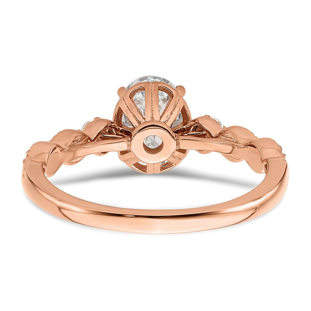 Buy Exclusive 14K Rose Gold Semi-Mount Engagement Ring for 1 Carat Oval