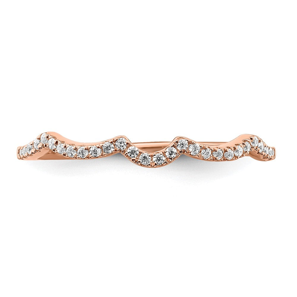 Buy Exclusive 14K Rose Gold Wedding Band with 1/15 Carat Diamond Accents