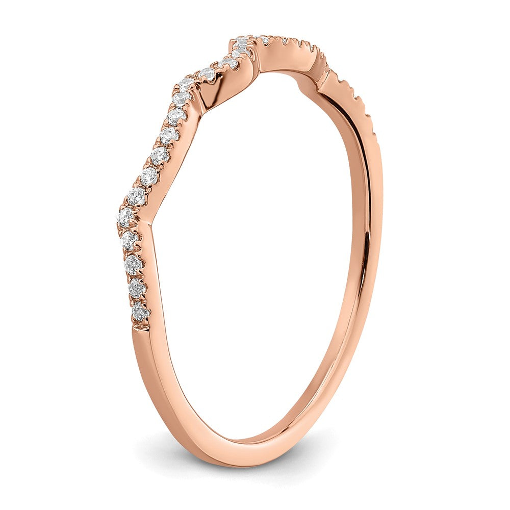 Buy Exclusive 14K Rose Gold Wedding Band with 1/15 Carat Diamond Accents