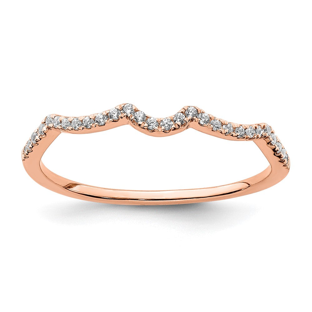 Buy Exclusive 14K Rose Gold Wedding Band with 1/15 Carat Diamond Accents