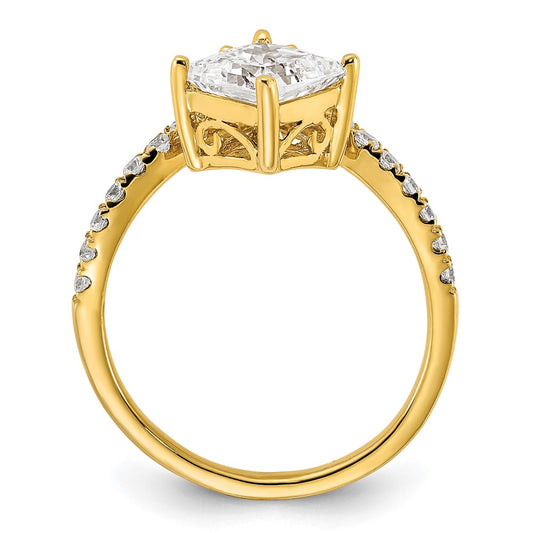 Buy 14K Asymmetric Semi-Mount Engagement Ring for 1.5 Carat Diamond - Stylish!