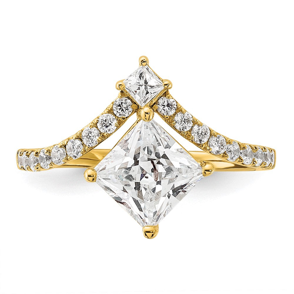 Buy 14K Asymmetric Semi-Mount Engagement Ring for 1.5 Carat Diamond - Stylish!