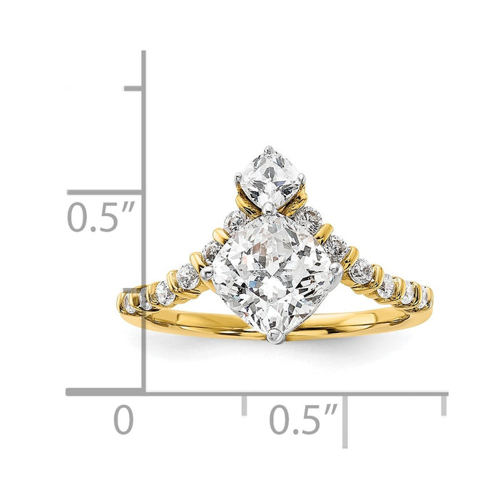 Buy Designer 14K Asymmetric Engagement Ring with 5/8 Carat Diamonds - Luxury Style!-7