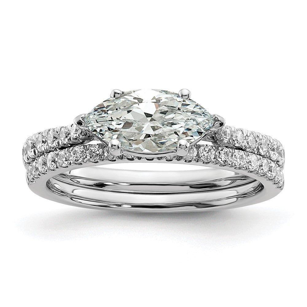 Buy Exclusive 14K White Gold East-West Engagement Ring with 1/5 Carat Diamonds