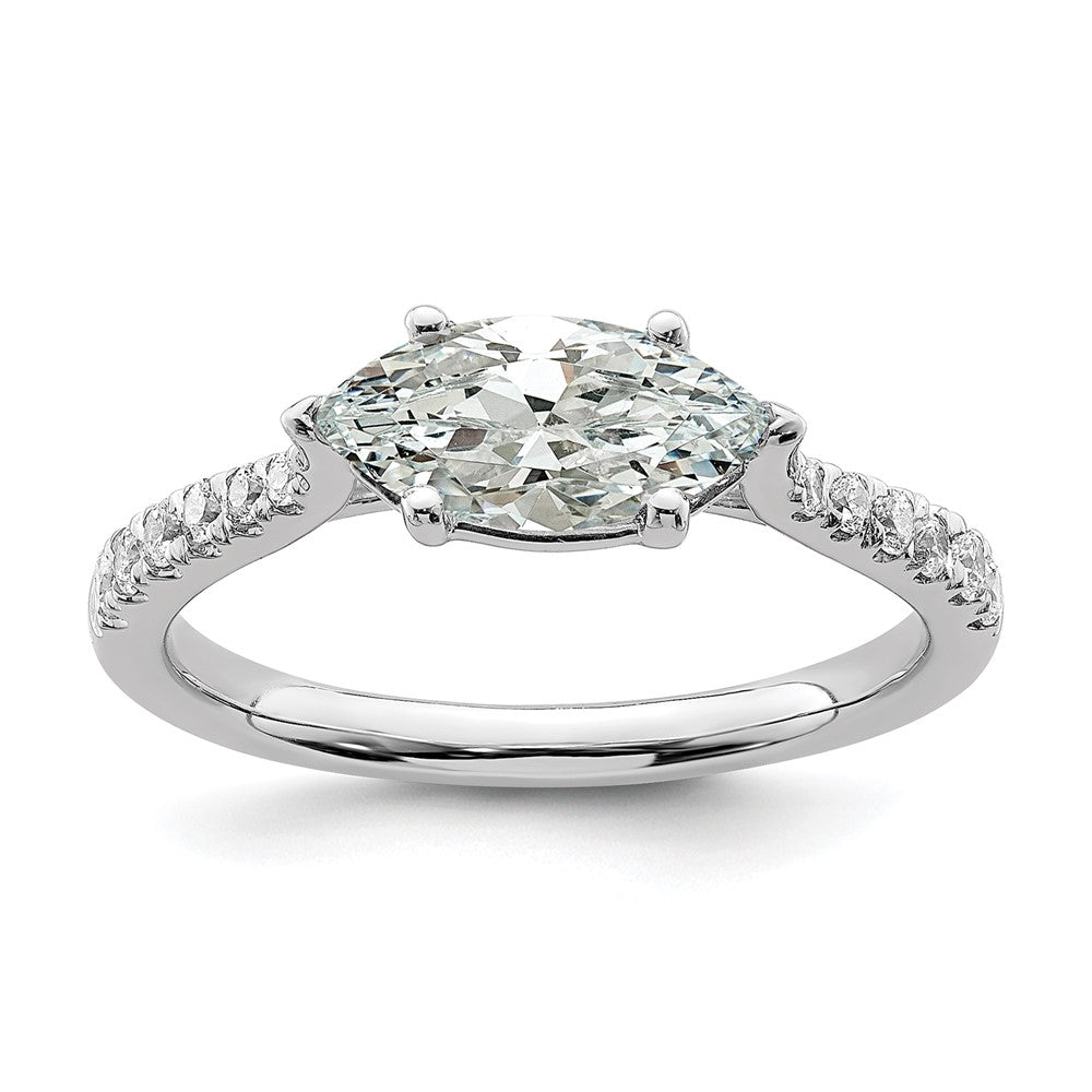 Buy Exclusive 14K White Gold East-West Engagement Ring with 1/5 Carat Diamonds