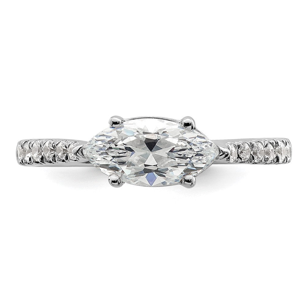 Buy High-Quality 14K White Gold East-West Engagement Ring for 1 Carat Stone