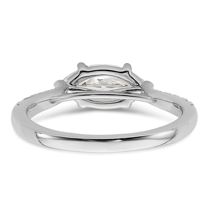 Buy High-Quality 14K White Gold East-West Engagement Ring for 1 Carat Stone-5