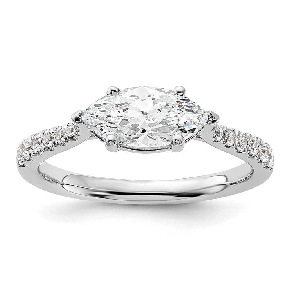 Buy High-Quality 14K White Gold East-West Engagement Ring for 1 Carat Stone