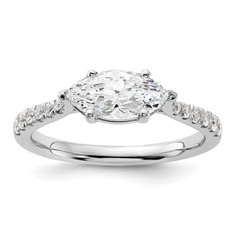 Buy High-Quality 14K White Gold East-West Engagement Ring for 1 Carat Stone