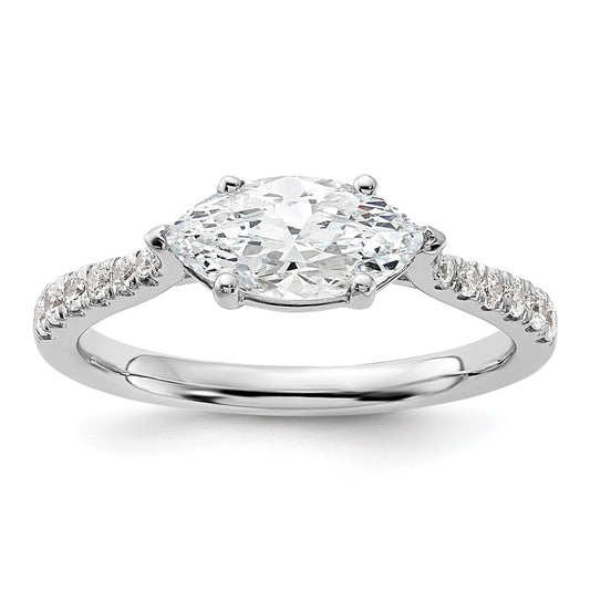 Buy High-Quality 14K White Gold East-West Engagement Ring for 1 Carat Stone