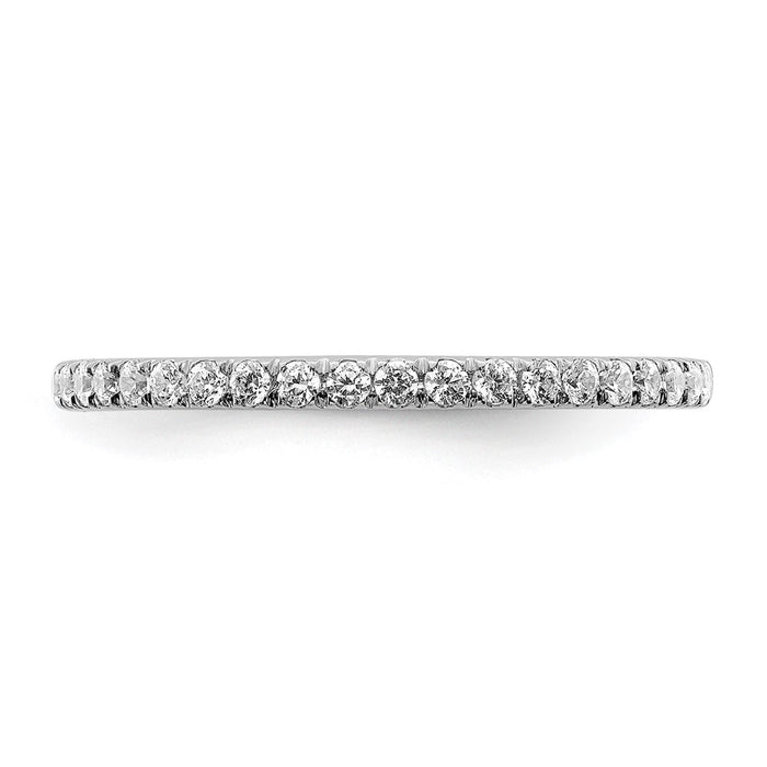 Buy Stylish 14K White Gold 1/4 Carat Diamond Eternity Wedding Band - Luxury Value-4