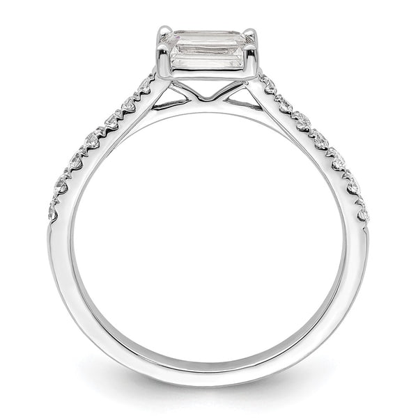 Buy Stylish 14K White Gold East-West Emerald-Cut Engagement Ring, 3/4 Carat