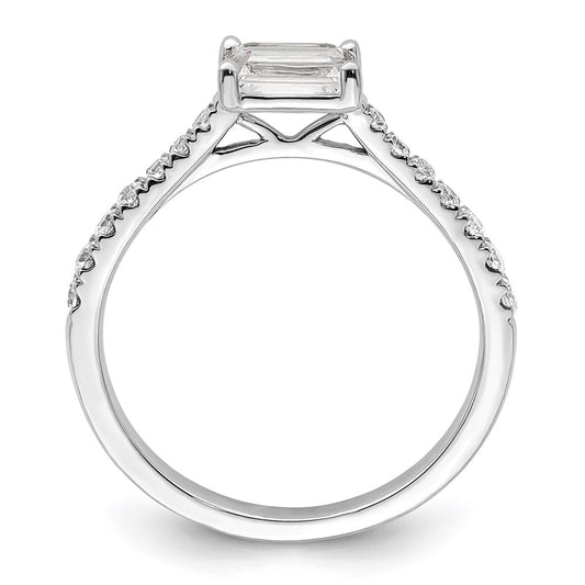 Buy Stylish 14K White Gold East-West Emerald-Cut Engagement Ring, 3/4 Carat