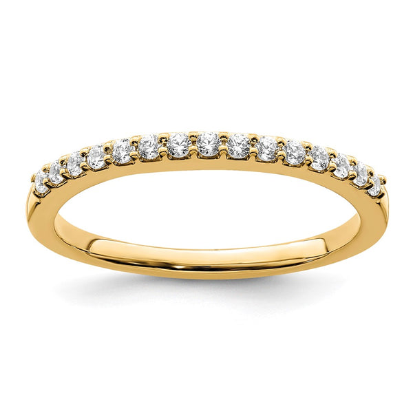 14K Gold Wedding Band Set with 1/5 Carat Diamonds