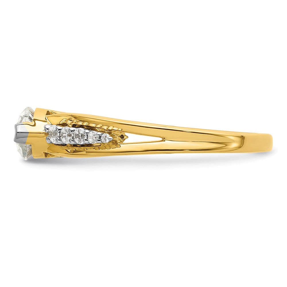 Exclusive 14K East West Semi-Mount Engagement Ring with 1/8 Carat Diamonds