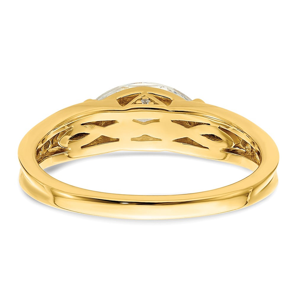 Exclusive 14K East West Semi-Mount Engagement Ring with 1/8 Carat Diamonds
