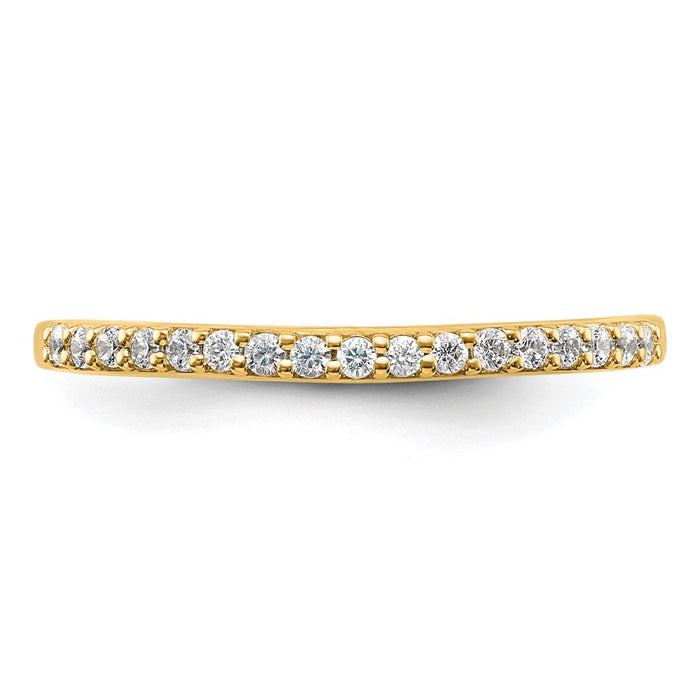 Buy Stylish 14K Gold Contoured Wedding Band with 1/6 Carat Diamonds - Luxury Value-4