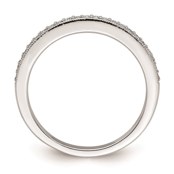 14K White Gold Diamond Wedding Band - 1/6 Carat - Style GR1-1035418