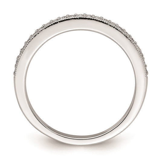 Exclusive 14K White Gold Diamond Wedding Band - 1/6 Carat, Stylish Value