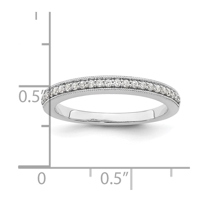 Exclusive 14K White Gold Diamond Wedding Band - 1/6 Carat, Stylish Value-7