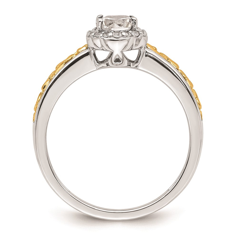 Buy Stylish 14K Two-Tone Vintage Oval Halo Engagement Ring - Affordable Value